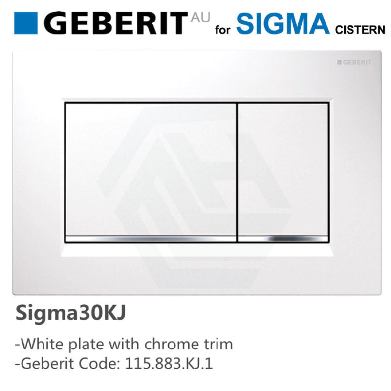 Geberit Sigma Toilet Button For Inwall Cistern Square White Chrome