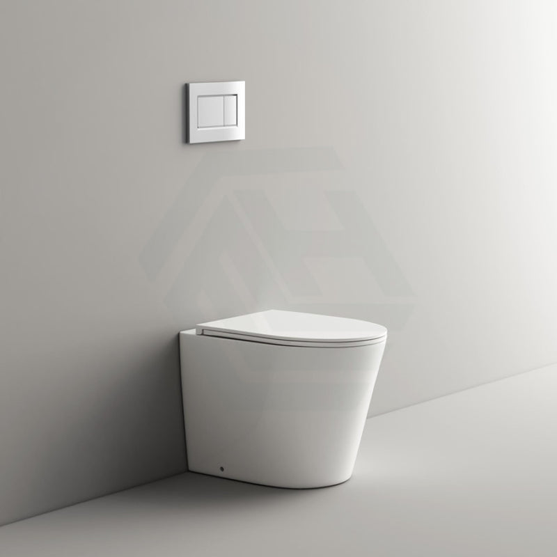 Geberit Sigma8 Inwall Cistern With Nano Rimless Wall Faced Toilet Pan Push Button Cisterns & Pans
