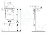 Geberit Sigma8 Inwall Concealed Cistern & Rimless Wall Faced Toilet Pan Push Button