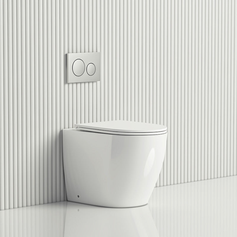 Geberit Sigma8 Inwall Concealed Cistern And Rimless Wall Faced Toilet Pan With Push Button Set
