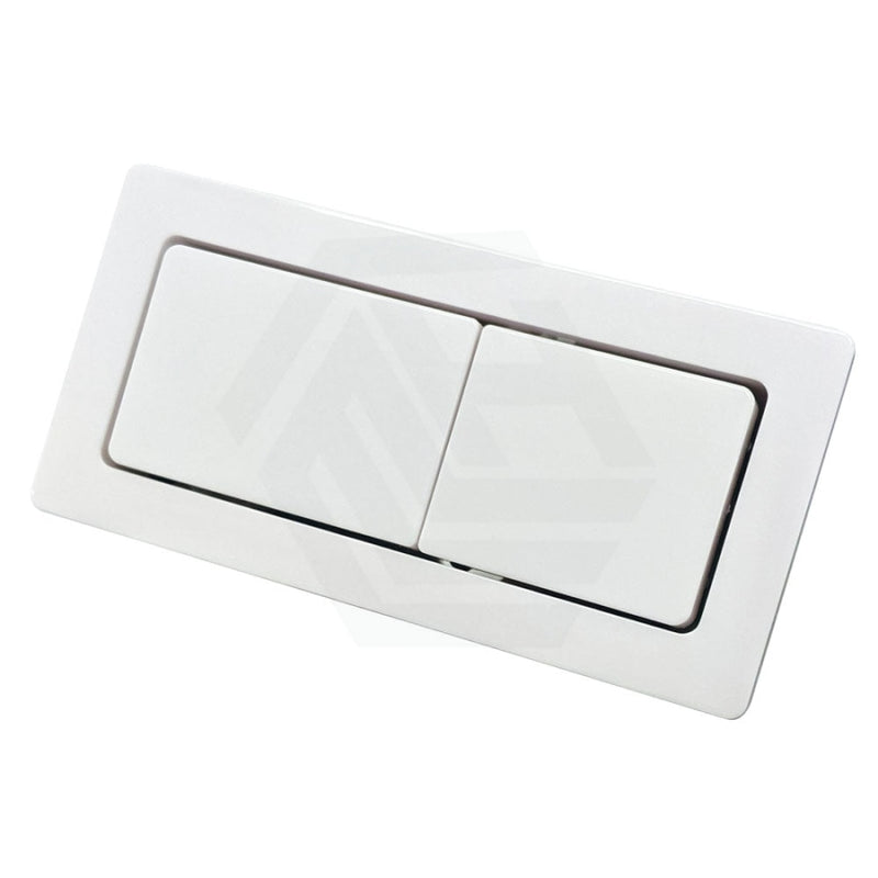 Gloss White Fienza Rectangular Toilet Flush Button Plate for Back To Wall Toilet Suite