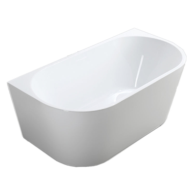1400/1490/1600/1690mm Hanabi Bathtub Back To Wall Gloss White No Overflow