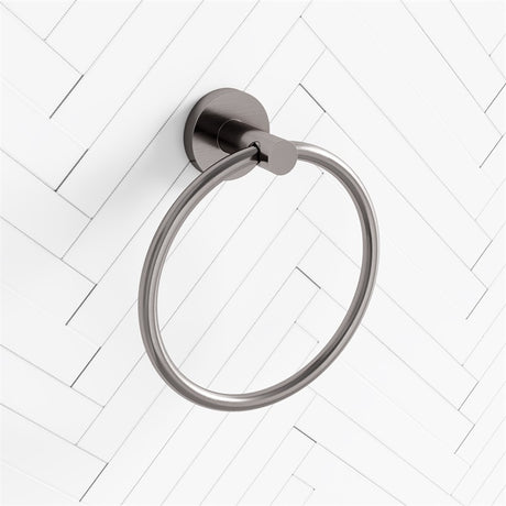Norico Round Gunmetal Hand Towel Ring Wall Mounted Bathroom Products