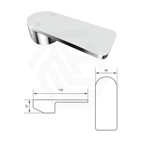 Chrome Solid Brass Mixer Handle for Bathtub and Basin
