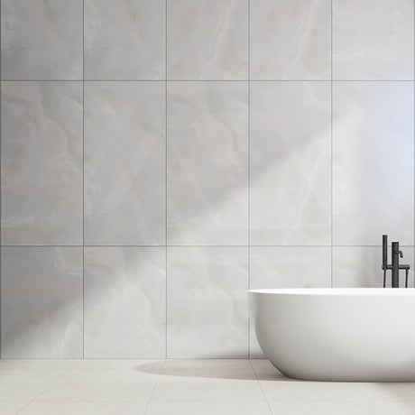 Jade White Marble Look Soft Matt 600/1200mm Tile