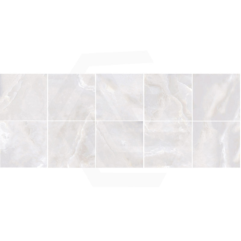 Jade White Marble Look Matt 600x600mm Tile