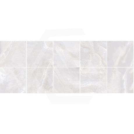 Jade White Marble Look Matt 600x600mm Tile