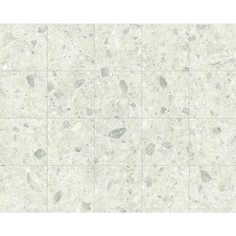Luxstone White Terrazzo Look In & Out 600x600mm Tile