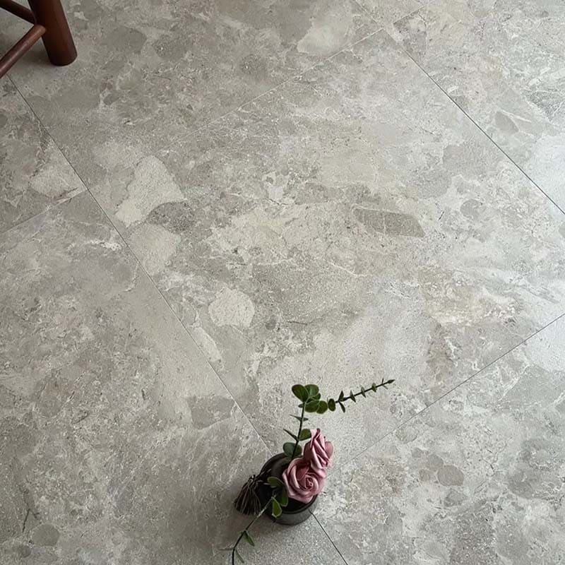 Matera Grey Stone & Terrazzo Look StoneTouch Tec 600x600mm Tile