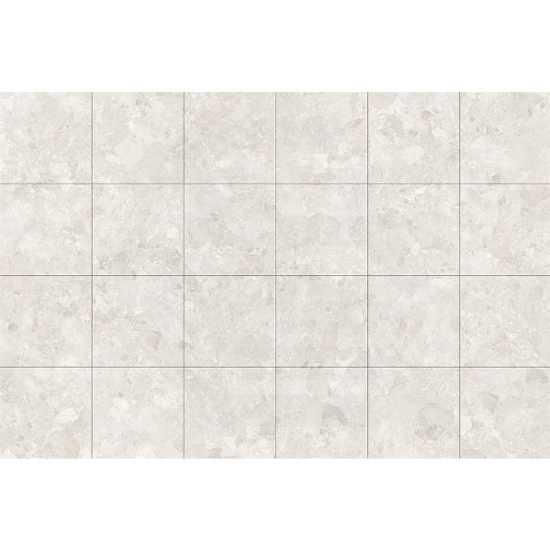Matera White Stone & Terrazzo Look StoneTouch Tec 600x600mm Tile