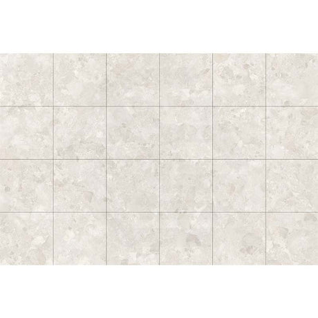 Matera White Stone & Terrazzo Look StoneTouch Tec 600x600mm Tile