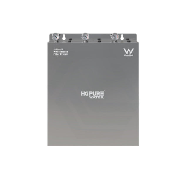 HG Pure Water Ultimate Whole House Water Filter System Stainless Steel Outdoor Installation Available