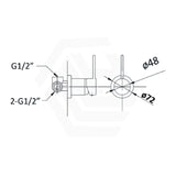 N#1(Nickel) Opus Brushed Nickel Shower/Bath Wall Mixer Level Up
