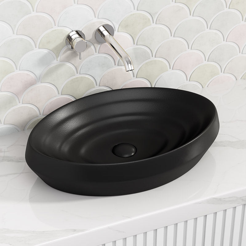 600x380x130mm Oval Ceramic Above Counter Basin Variant Colour Available