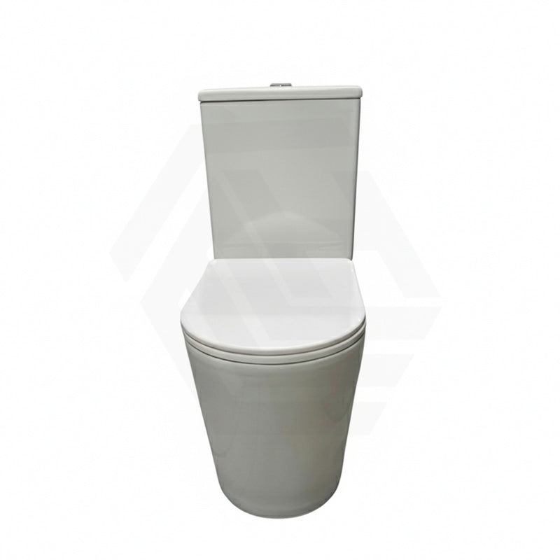673x375x870mm Tornado Rimless Back To Wall Ceramic Toilet Suite Gloss White