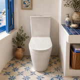 Tornado Rimless Back To Wall Ceramic Toilet Suite 673x375x870mm - Gloss White
