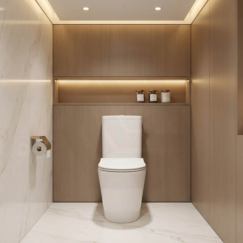 Tornado Silent High End Back To Wall Ceramic Toilet Suite 665x360x845mm - Gloss White