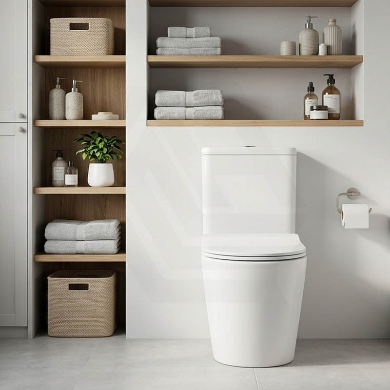 Tornado Silent High End Back To Wall Ceramic Toilet Suite 665x360x845mm - Gloss White