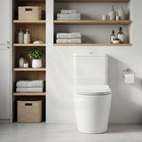 Tornado Silent High End Back To Wall Ceramic Toilet Suite 665x360x845mm - Gloss White