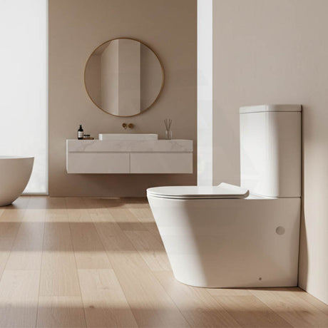 Tornado Silent High End Back To Wall Ceramic Toilet Suite 665x360x845mm - Gloss White