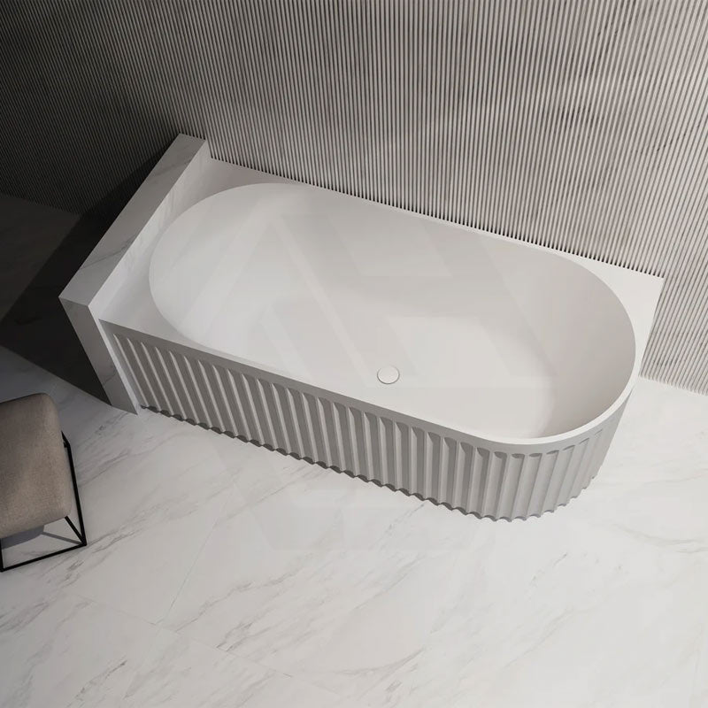 Infinity ARTEMIS Left/Right Acrylic Corner Bathtub NO Overflow 1500/1700mm - Matte White