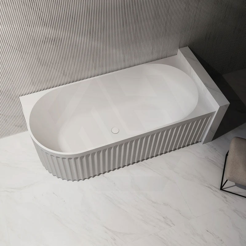 Infinity ARTEMIS Left/Right Acrylic Corner Bathtub NO Overflow 1500/1700mm - Matte White