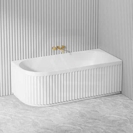 Infinity ARTEMIS Left/Right Acrylic Corner Bathtub NO Overflow 1500/1700mm - Matte White