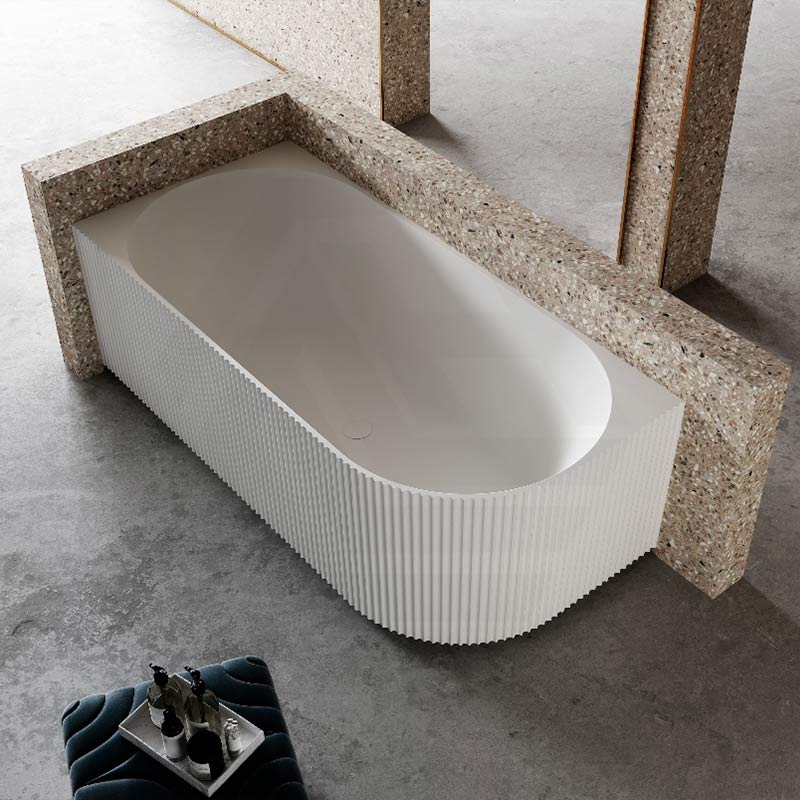 Infinity BELUS Left/Right Acrylic Corner Bathtub NO Overflow 1500/1700mm - Gloss White