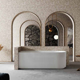 Infinity BELUS Left/Right Acrylic Corner Bathtub NO Overflow 1500/1700mm - Gloss White