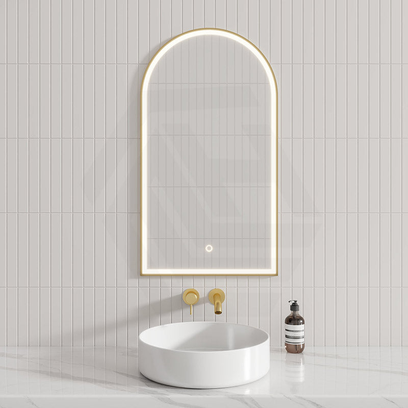 G#2(Gold) 500X900Mm Bianco Led Mirror Gold Framed Touch Sensor Front Light For Bathroom Mirrors