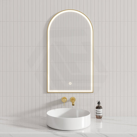 G#2(Gold) 500X900Mm Bianco Led Mirror Gold Framed Touch Sensor Front Light For Bathroom Mirrors