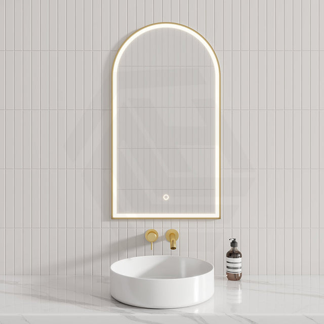 G#2(Gold) 500X900Mm Bianco Led Mirror Gold Framed Touch Sensor Front Light For Bathroom Mirrors