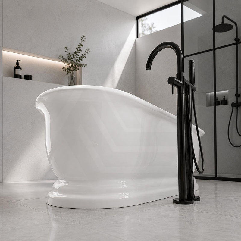 Chloe Freestanding Bathtub Oval Acrylic NO Overflow 1690x790x610mm - Gloss White