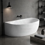 Ethen Back to Wall Bathtub NO Overflow 1490/1700mm - Gloss/Matt White