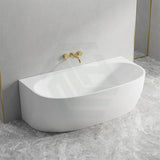Ethen Back to Wall Bathtub NO Overflow 1490/1700mm - Gloss/Matt White