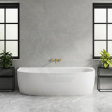 Ethen Back to Wall Bathtub NO Overflow 1490/1700mm - Gloss/Matt White
