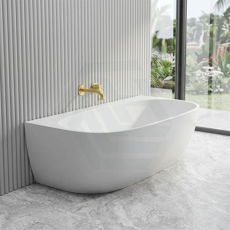 Ethen Back to Wall Bathtub NO Overflow 1490/1700mm - Gloss/Matt White