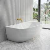 Ethen Back to Wall Bathtub NO Overflow 1490/1700mm - Gloss/Matt White