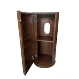 Infinity Felix 390mm Round Walnut Plywood Vanity With Single Door