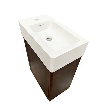 Infinity Felix 450mm Walnut Plywood Wall Hung Vanity With Single Door