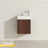Infinity Felix 450mm Walnut Plywood Wall Hung Vanity With Single Door