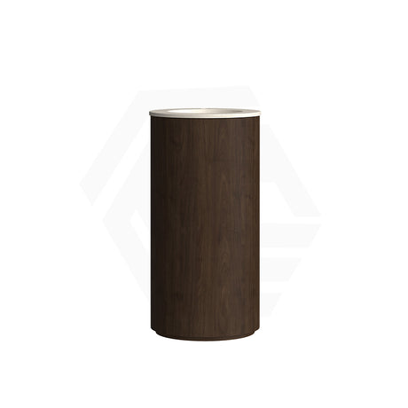 Infinity Freya 440mm Round Walnut Oak Freestanding Plywood Vanity With Single Door