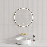 600/800Mm Hamilton Led Mirror Black Framed Round Front Light Led Mirrors