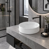 Infinity Above Counter Wash Basin Ceramic Round Diagonal Pattern 360x360x120mm - Colours Available