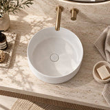 Infinity Above Counter Wash Basin Ceramic Round Diagonal Pattern 360x360x120mm - Colours Available