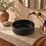 Infinity Above Counter Wash Basin Ceramic Round Diagonal Pattern 360x360x120mm - Colours Available