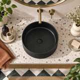 Infinity Above Counter Wash Basin Ceramic Round Diagonal Pattern 360x360x120mm - Colours Available