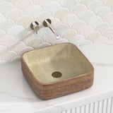 390x390x140mm Square Porcelain Above Counter Basin