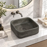 Infinity Above Counter Porcelain Basin Square 390x390x140mm - Grey