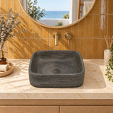 Infinity Above Counter Porcelain Basin Square 390x390x140mm - Grey